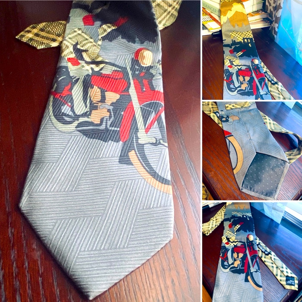 Italian Motorcycle Silk Tie